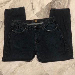 J Crew straight leg jeans. Dark denim.